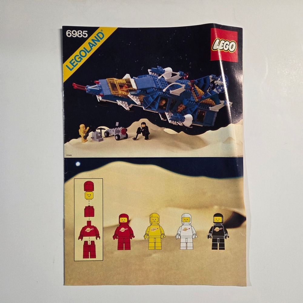 LEGO Instruction Manual 6985 Blue Vintage‎ 1986 Legoland Space Cosmic Voyager